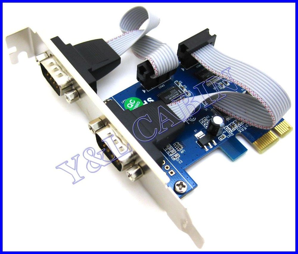 2 Port Rs232 Rs 232 Serial Port Com To Pci E Pci Express Card Adapter ...
