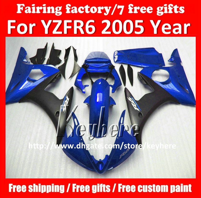Free 7 gifts Custom plastic fairing kit for YAMAHA YZFR6 2005 YZF R6 YZF-R6 YZF600R 05 fairings G9o hot sale blue black motorcycle body kit, Same as picture
Free 7 gifts Custom plastic fairing kit for YAMAHA YZFR6 2005 YZF R6 YZF-R6 YZF600R 05 fairings G9o hot sale blue black motorcycle body kit, Same as picture
