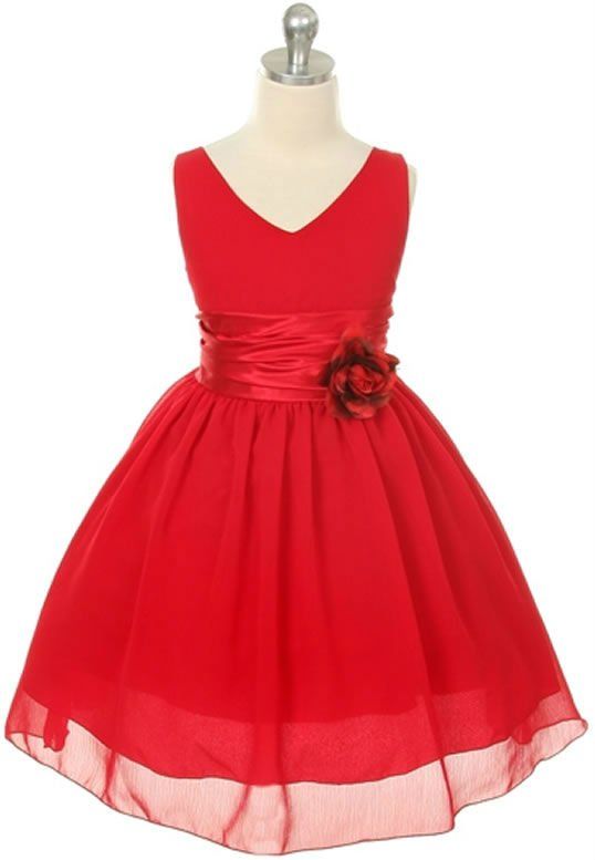 Wholesale Top Selling 2014 Custom Made Red V Neck Chiffon Ball Gown For