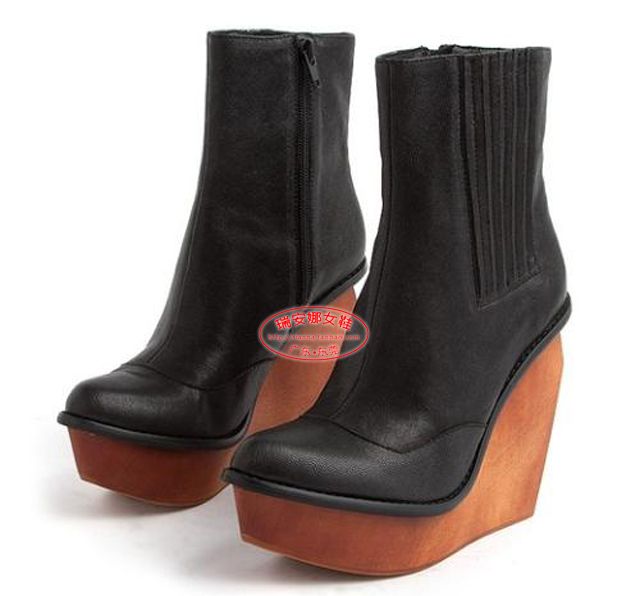Jeffrey Campbell Brisbane Heeled Ankle Boots Platform Wedges ...