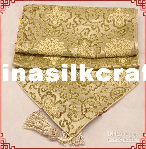 108 Inch Extra Long Yellow Table Runner Damask Decorative Tea Table