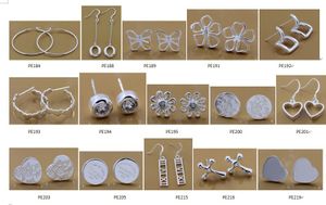 Fashion (produttore di gioielli) ha misto 100 pezzi di orecchini in argento sterling 925, prezzo di fabbrica di gioielli Moda