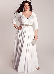 Long sleeve plus size dresses