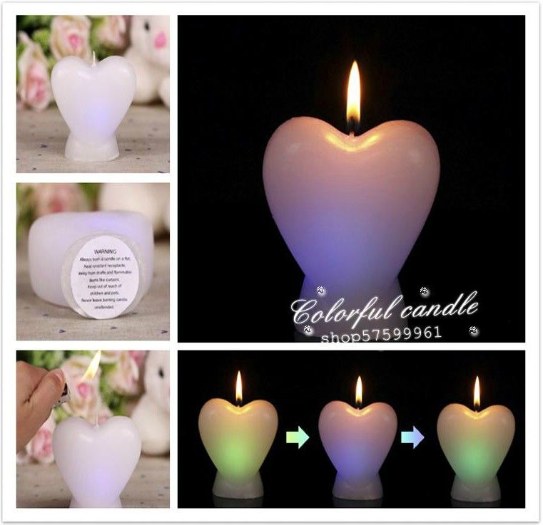 Heart Shape Real Wax Button Battery Operated Magic Candle Led Wax Magic