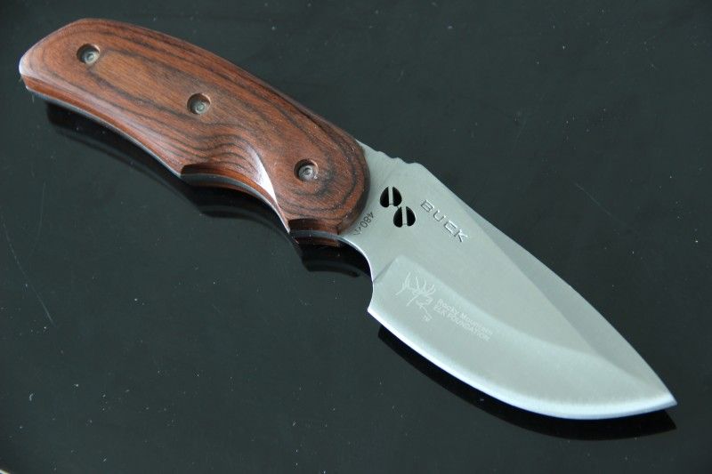 Top Buck Rocky Mountain Elk Foundation Hunting Knife Outdoor Fixed
