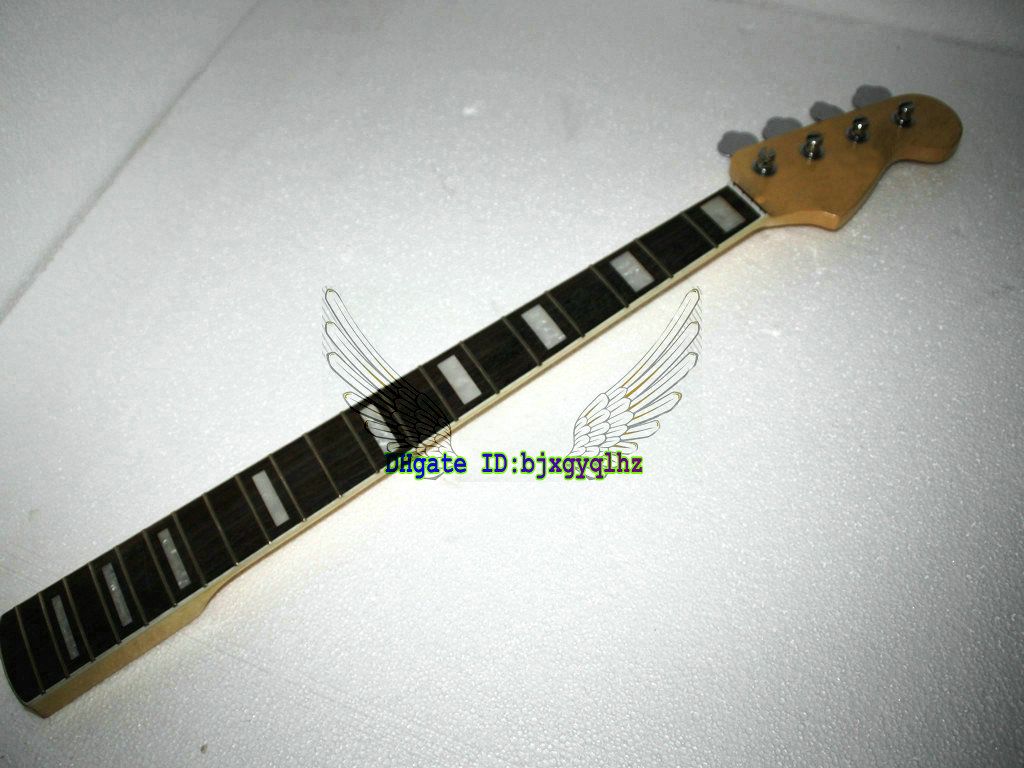 Rosewood Guitar Necks FOR FENDER Jazz Bass 4 Strings with Button Guitar