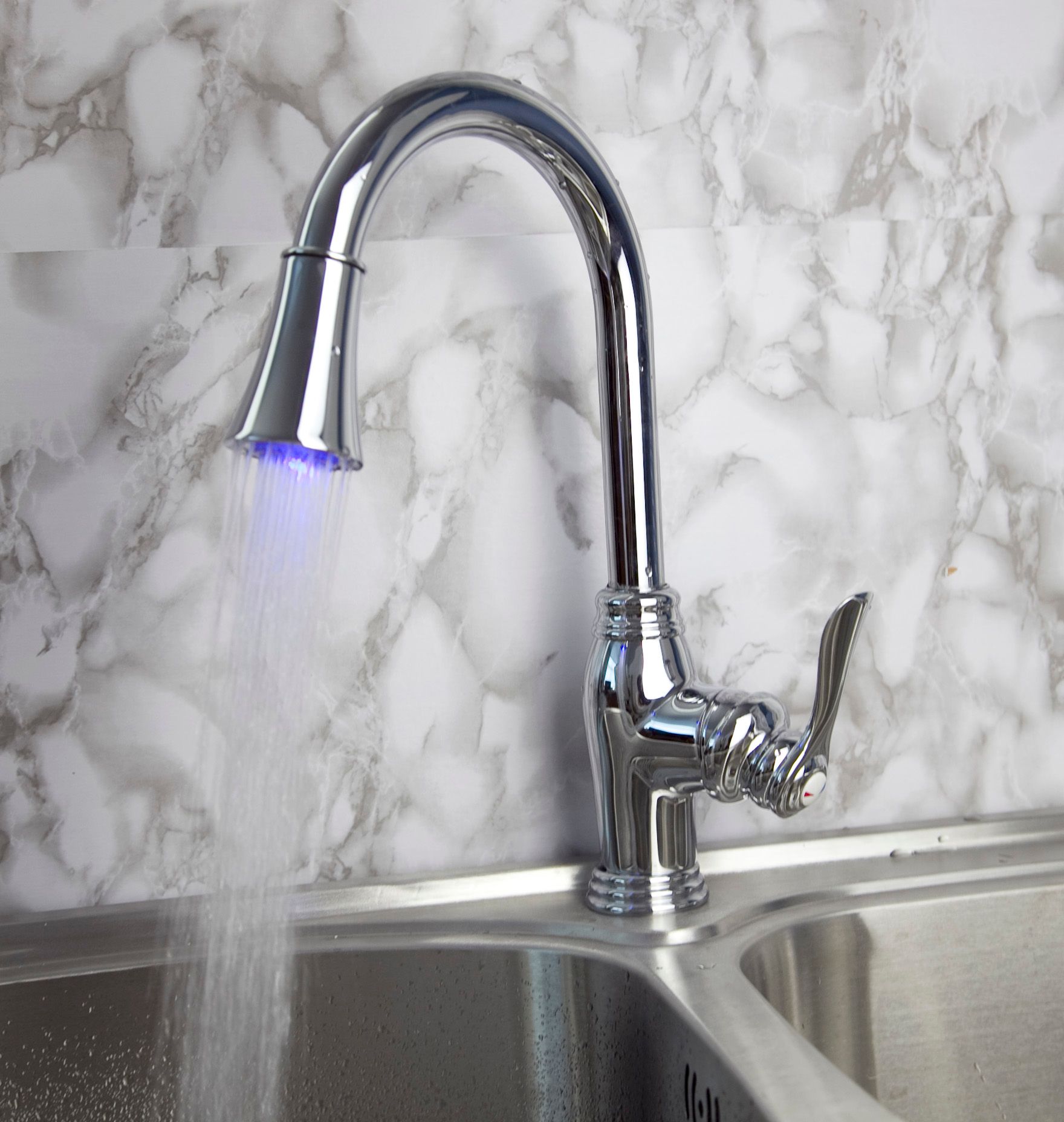 led kitchen chrome brass basin sink mixer tap swivel pull out faucet jn807 - Kitchen Sink Mixer Taps led kitchen chrome brass basin sink mixer tap swivel pull out faucet jn807 - Kitchen Sink Mixer Taps