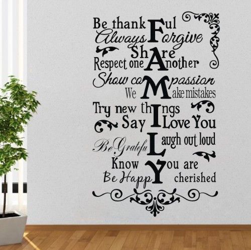 Family Wall Decor fashion family wall quote decal sticker decor living room Family Wall Decor fashion family wall quote decal sticker decor living room