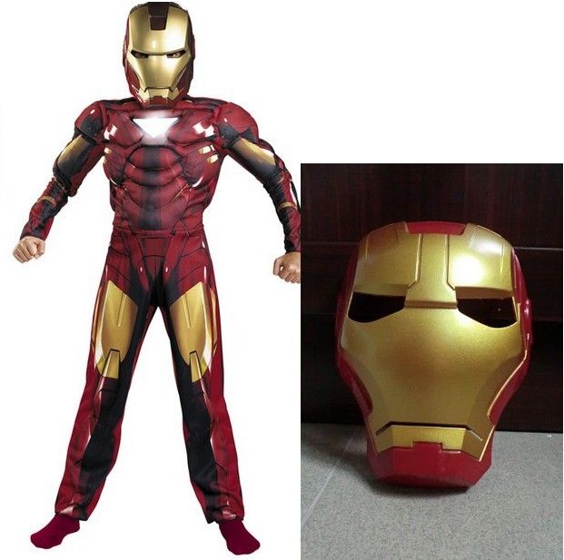 Children's Iron Man Costume Clothes Halloween Birthday XmasMuscle
