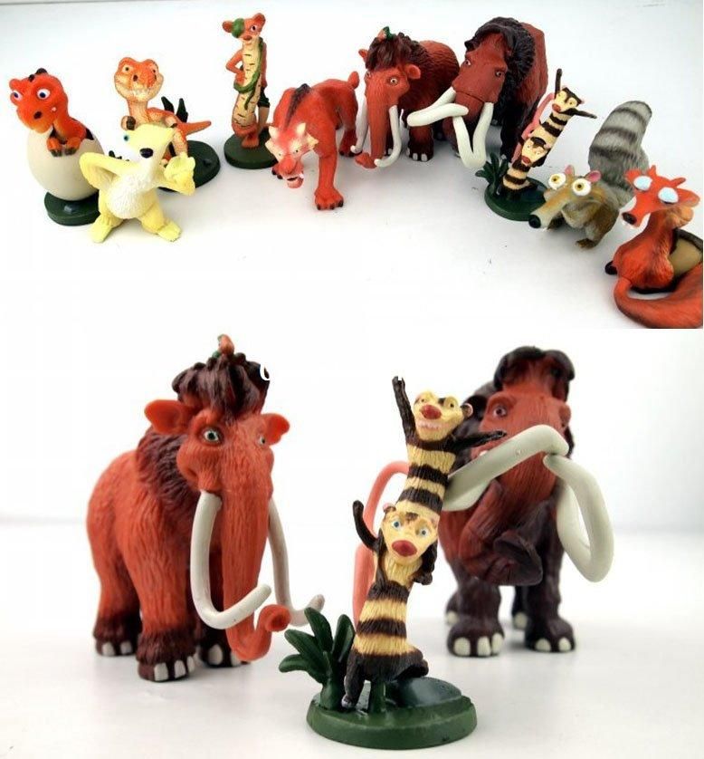 Full Set Action Figure Ice Age Doll Toys Manny Ellie Diego Scrat
