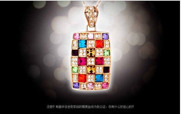 Hot New Free Shipping With Tracking Number Fashion Temperament queen Crystal Necklaces Earrings Bracelet Chains set 743