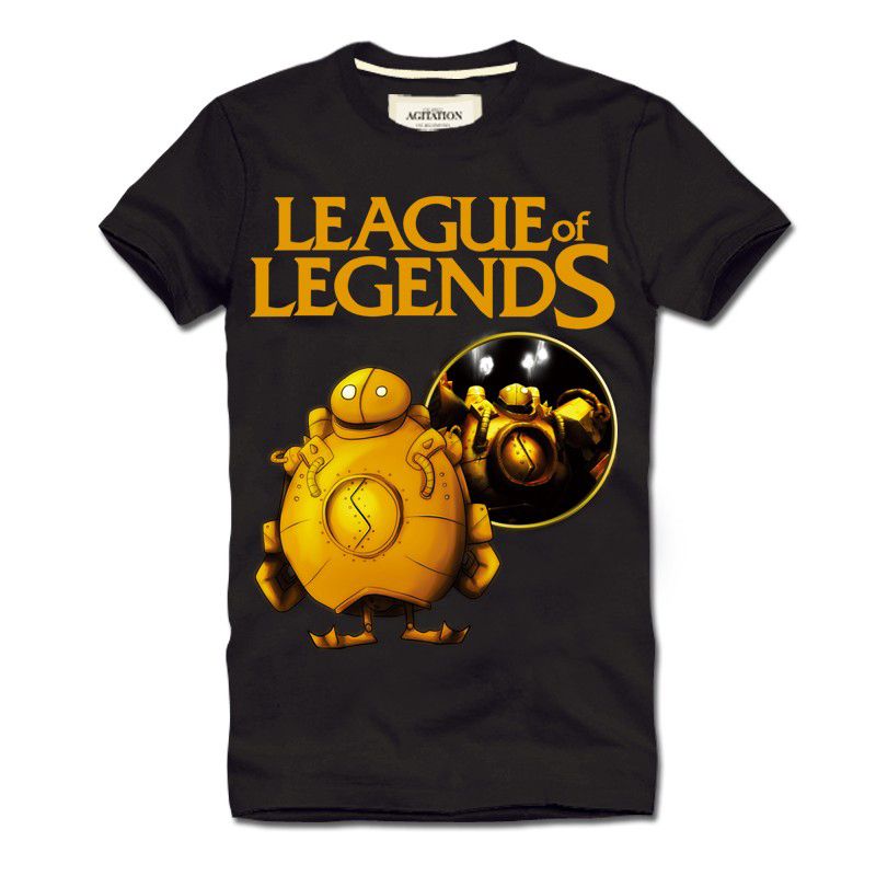 League Of Legends Blitzcrank The Great Steam Golem Short Sleeve Cotton T Shirt Clothing Gift T ...