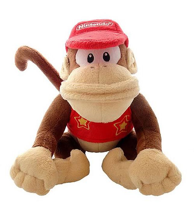 2018 17cm Diddy Kong Plush Doll Super Mario Bros Donkey Kong Toy Figure