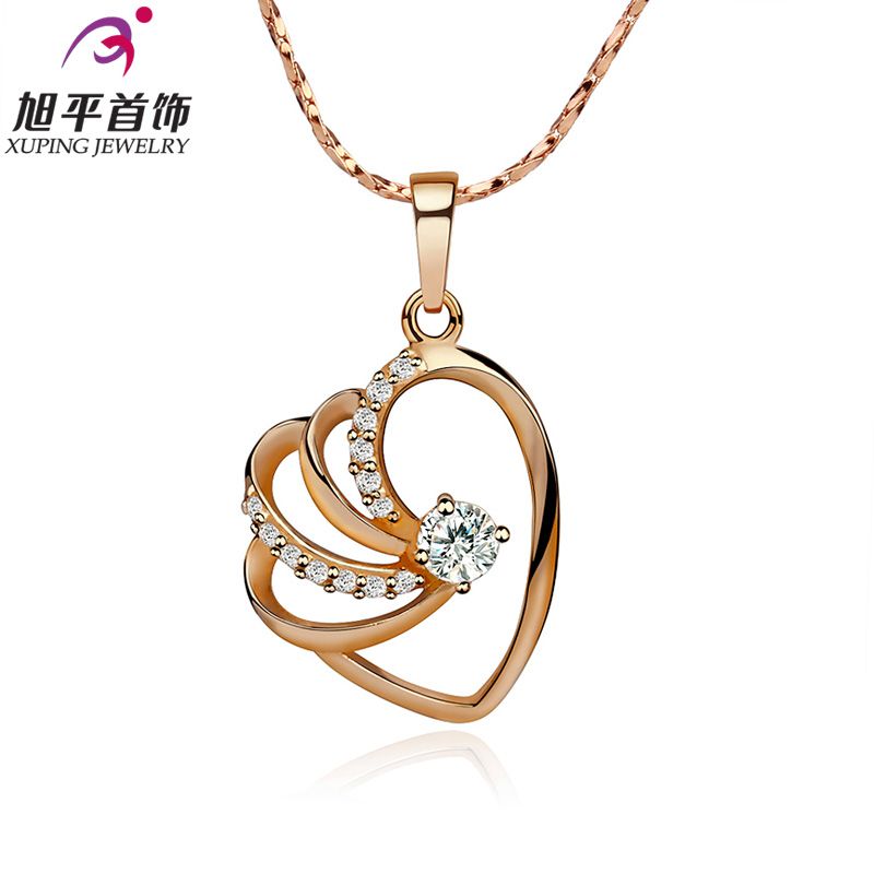 2017 Xu Ping Jewelry Rose Gold Plated Love Short Clavicle Chain