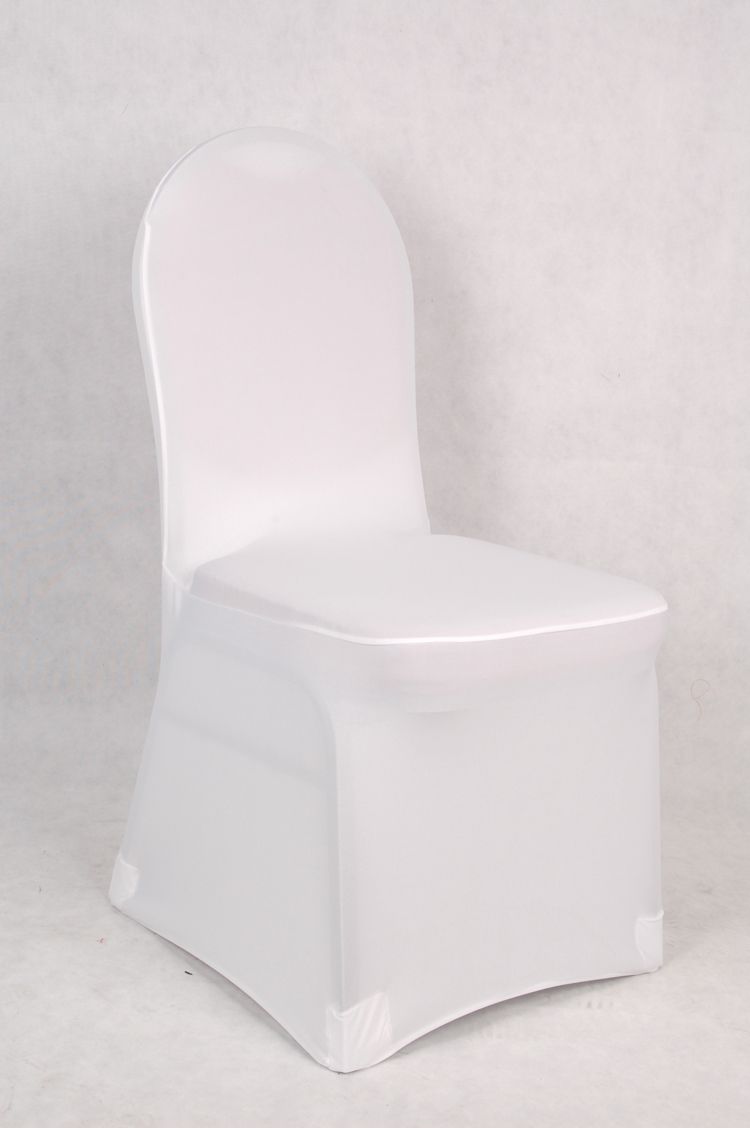 White Spandex Lycra Chair Cover For Weddings Banquet Chair Cover Dining ...