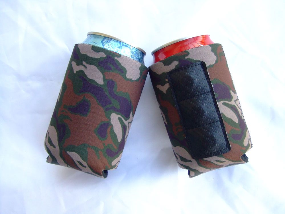 NEW Black Gray CAMO Can Cooler for 330ml 12oz Cola Can Soda Water Beer Can Coozie