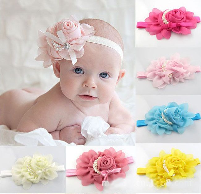 2013 New Rose Pearl Children Hair Jewelry Headband,Baby Hair
