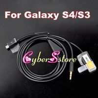 Wholesale 2 in USB MM Aux Audio to Dock Connector Charger Mirco Data Cable for Car Speaker Samsung Galaxy S4 S3 S2 i9500 i9300