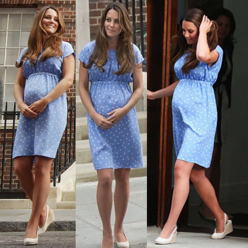 Best Kate Middleton Kate Fashion Maternity Clothing Plus Size Blue