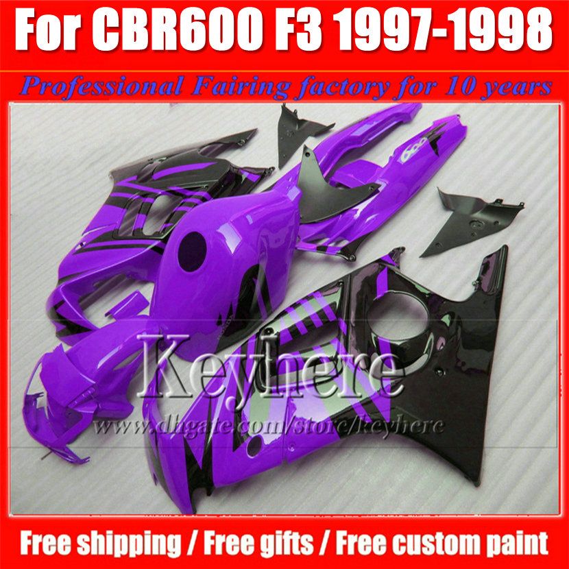 Cheap purple black ABS fairing kit for Honda CBR600 97 98 CBR 600 1997 1998 F3 fairings racing motorcycle parts with 7gifts Fk19, Same as picture
Cheap purple black ABS fairing kit for Honda CBR600 97 98 CBR 600 1997 1998 F3 fairings racing motorcycle parts with 7gifts Fk19, Same as picture