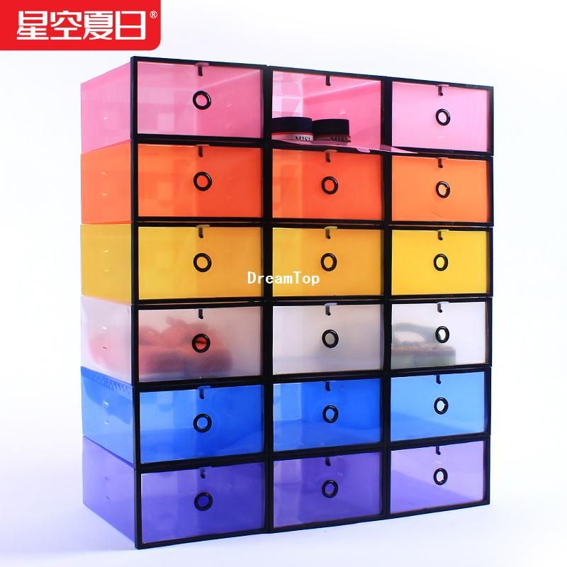 2017 Shoes Transparent Shoe Box Thickening Plastic Drawer Shoes Storage Box From