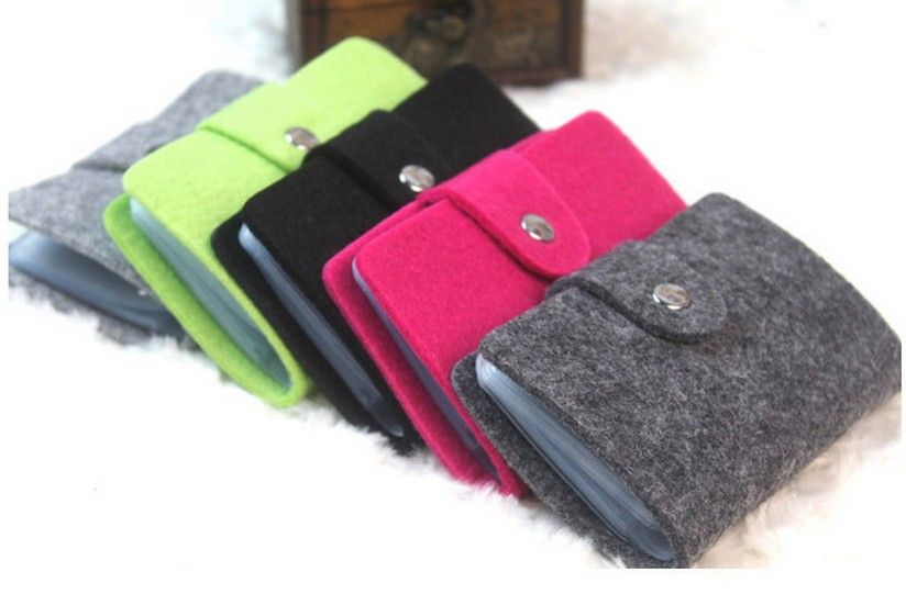 Fashion Business Credit Card Holder Bags Leather Strap Buckle Bank