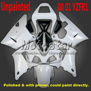 Неокрашенная инъекционная обстановка для Yamaha 2000 2001 R1 00 01 YZFR1 00 01 YZF R1 LAGINGS YZFR1000 BLUE WHITE COLADS ZS86