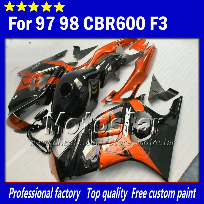 For honda CBR600 F3 fairings set CBR 600 F3 1997 1998 CBR 600F3 fairing 97 98 glossy orange red white black, Multi-color
For honda CBR600 F3 fairings set CBR 600 F3 1997 1998 CBR 600F3 fairing 97 98 glossy orange red white black, Multi-color