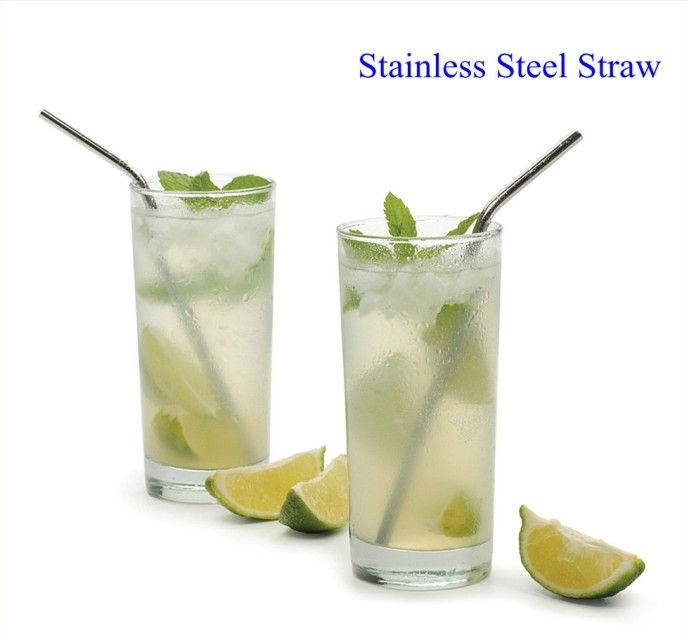 Hot Metal Drinking Straw Stainless Steel Bend Drinking Straw Beer And