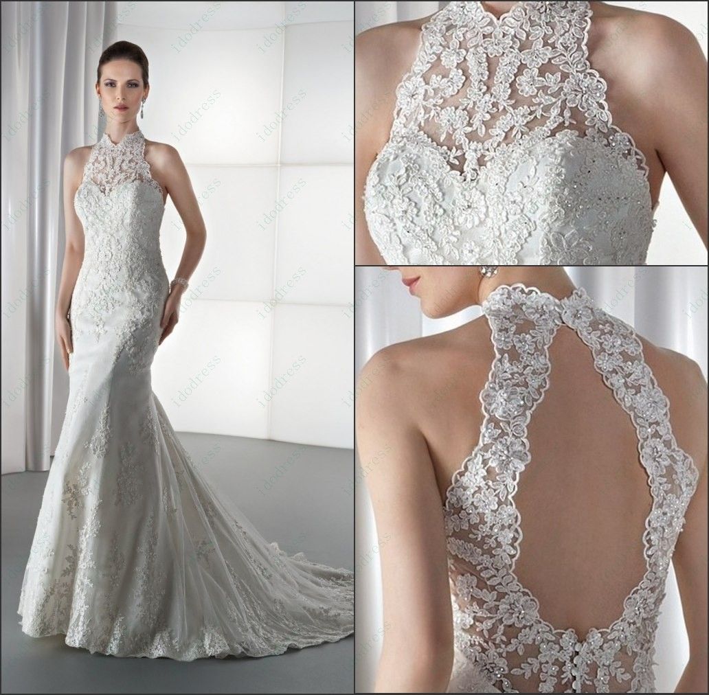 high neck wedding dresses