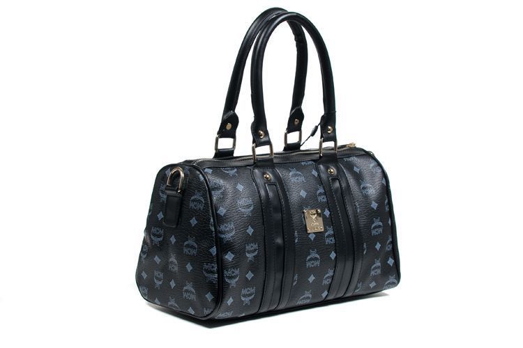 New Style Designer Handbags Black MCM Boston Bags Soft PU Leather MCM ... New Style Designer Handbags Black MCM Boston Bags Soft PU Leather MCM ...