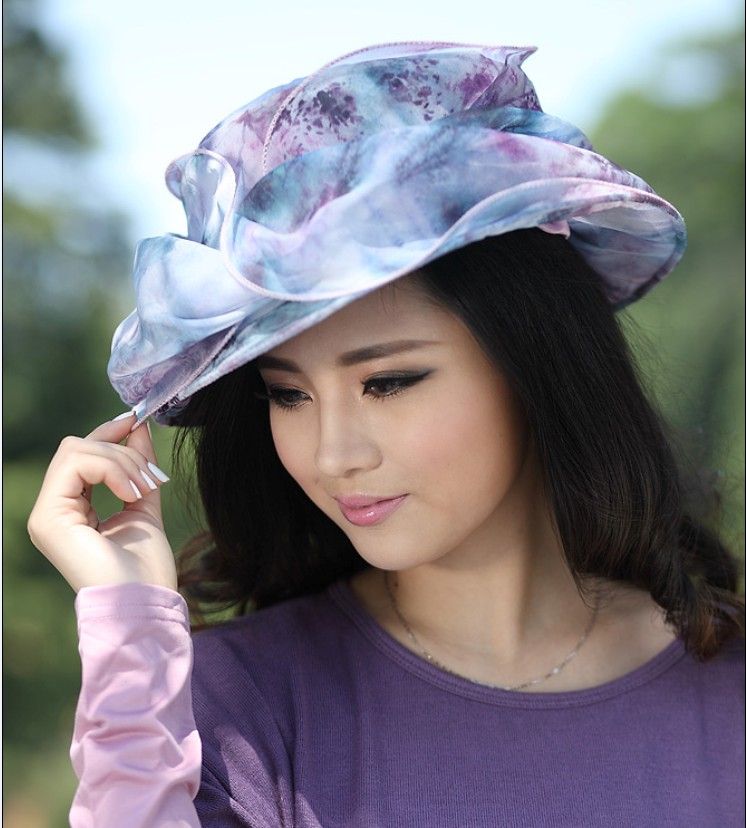 Fashion Dress Women Winter Dress Hat For Church Chapeau Hat Women