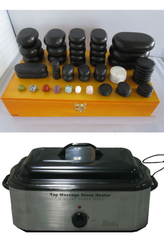 Spa Rock Hot Stone Massage Heater With Stone Set,Relax Hot Massage