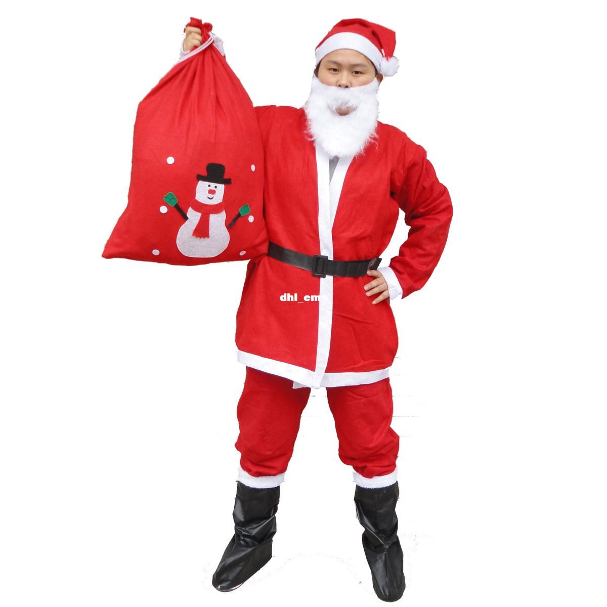 2017 Santa Claus Costume Christmas Clothes Adult Clothes Backpack
