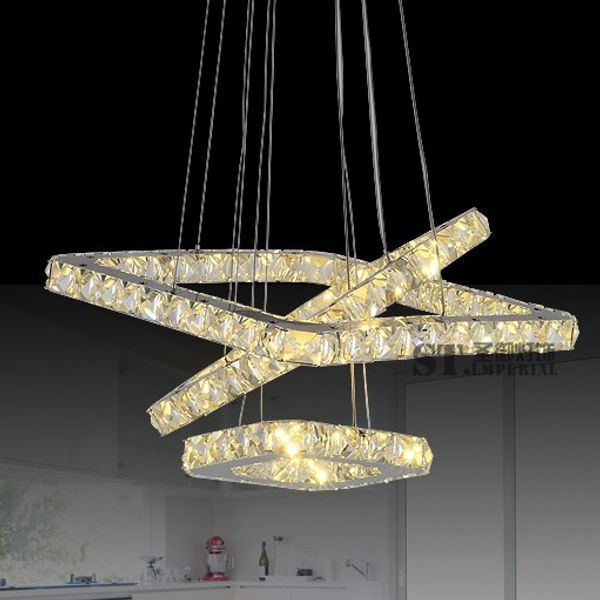 I moderni led lampadario di cristallo lustro decorazione lampada a ... Lampada a sospensione cristallo
