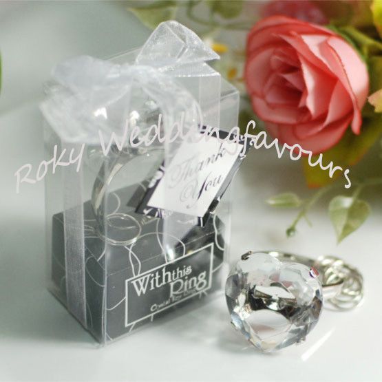 2017 !with This Ring Engagement Ring Keychain Favors,Heart Shape