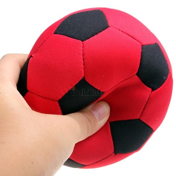 2017 Soft Red Natant Water Floating Football Soccer Ball Pet Dog Chew