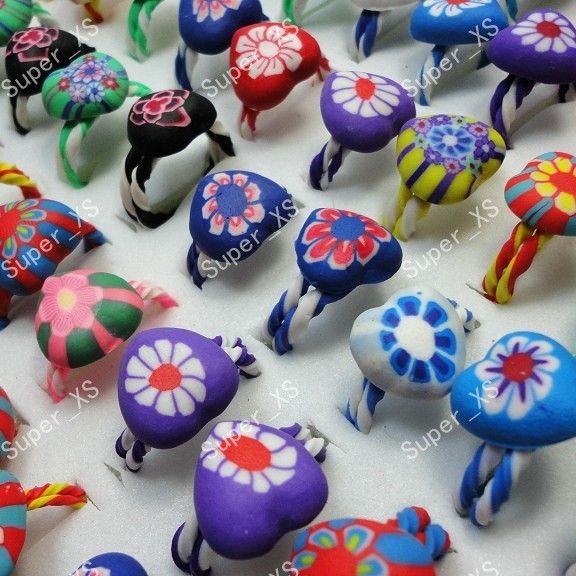 40Pcs Whole Lovely Children Polymer Clay Rings for Boys Girls Jewelry Bulk Lots LR242, Golden;silver
40Pcs Whole Lovely Children Polymer Clay Rings for Boys Girls Jewelry Bulk Lots LR242, Golden;silver