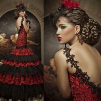 romantic british bridal gowns red