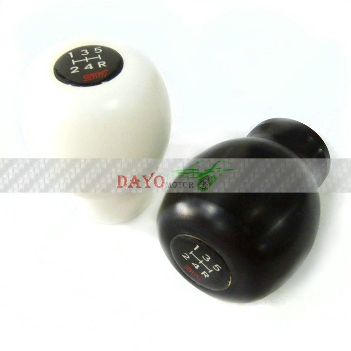 Hq New Sti Aluminum Shift Knob Sports Racing Gear Stick Black White For
