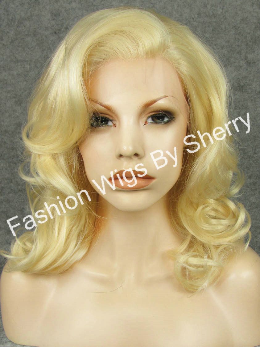 16" #613 Blonde Wavy Heavy Density Heat Friendly Synthetic Hair Front Lace Wig
16" #613 Blonde Wavy Heavy Density Heat Friendly Synthetic Hair Front Lace Wig