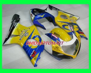 SUZUKI GSXR1000 K2 için motosiklet Fairing kiti 00 01 02 GSXR 1000 2000 2001 2002 Üst Sarı mavi Marangozluk seti SD08