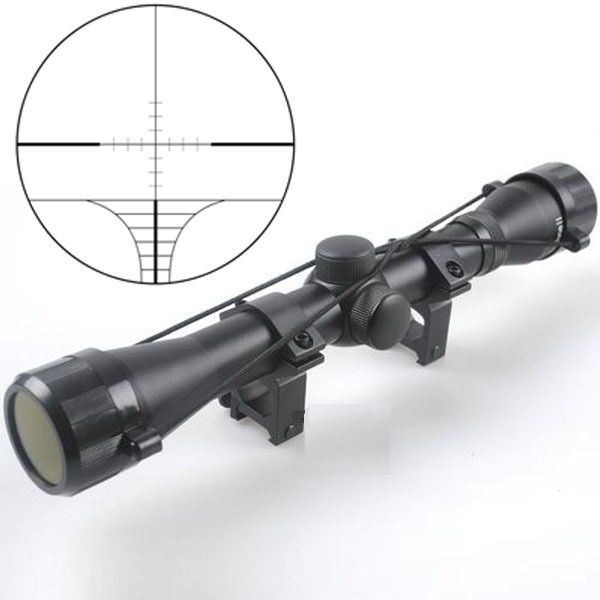 4x32 Fully Coated Optics Crossbow Scope Five Line Reticle Archery