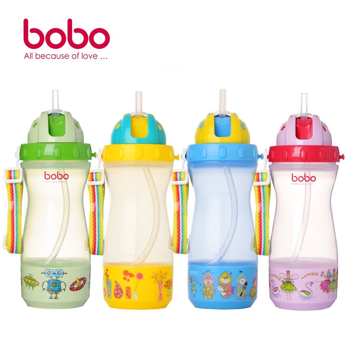 2017 Bobo Baby Water Bottle Glass Suspenders Leak Proof Water Bottle