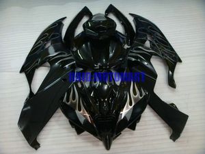 YAMAHA YZFR6 06 07 için enjeksiyon kalıp Fairing kiti YZF R6 2006 2007 YZF600 ABS Gümüş alevler siyah kaporta seti + hediyeler YI07