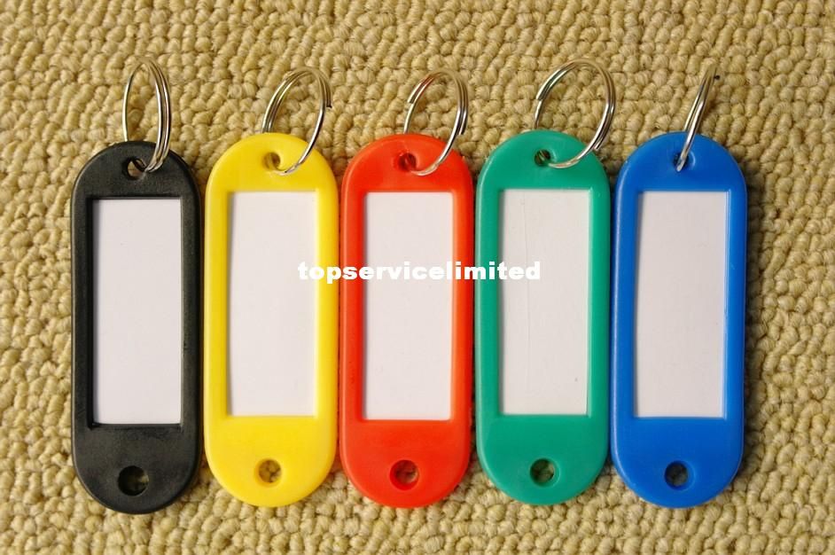 Plastic Key Id Labels Tags With Key Ring Split Rings Free Ship Keyrings