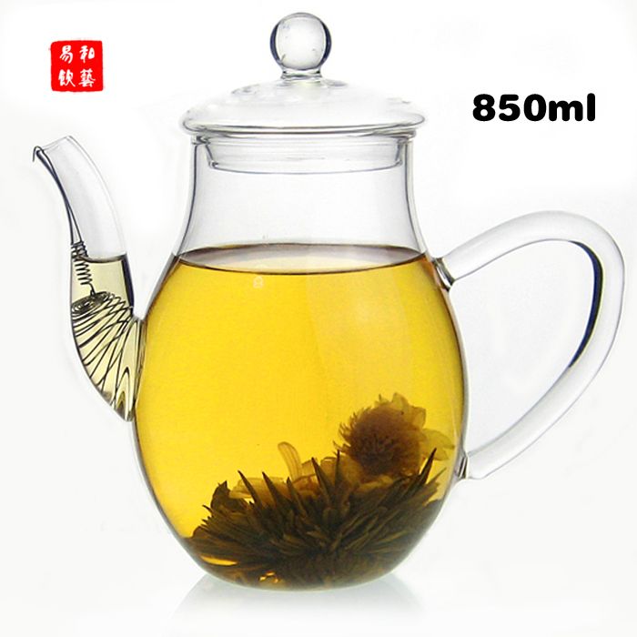 2017 Heat Resistant Glass Teapot 850ml New Style Blooming Tea Scented Tea Flower Tea Special 