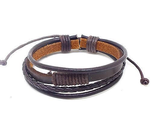Xmas gift Vintage punk Multilayer Braid genuine Leather hemp Bracelet lovers Adjustable Fashion Multicolor 20pcs/lot