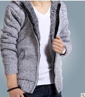 Hot Fashion New winter outerwear coat brand men's sweater thick cardigans wool cotton coat