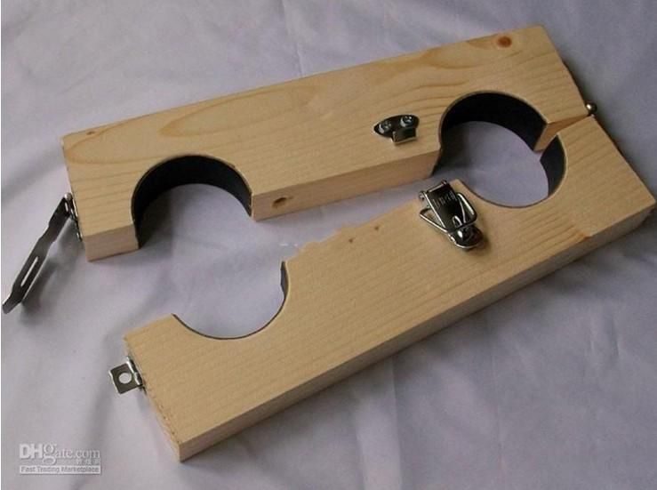 Hand Lock Wood Wooden Bondage Handcuffs Sm Products Sex Toys Bondage On